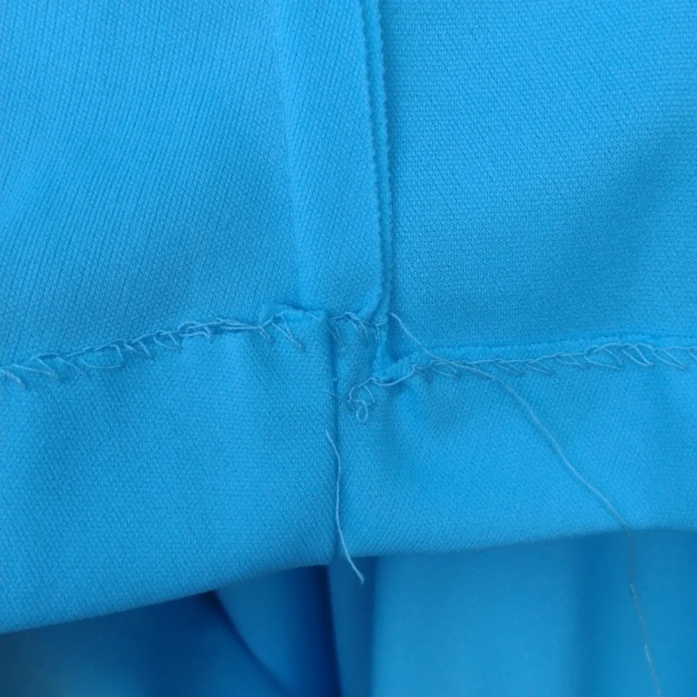 Vintage Turquoise Sleeveless V-neck Maxi Dress Large - Picture 7 of 7